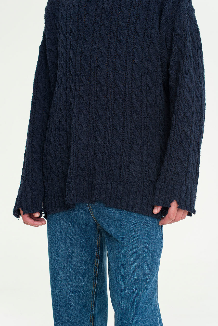 Menswear | Varsity Cable Knit, Navy