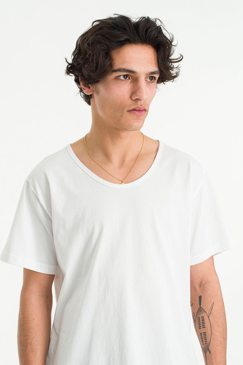 Menswear | U-Neck Short-Sleeve Tee, White