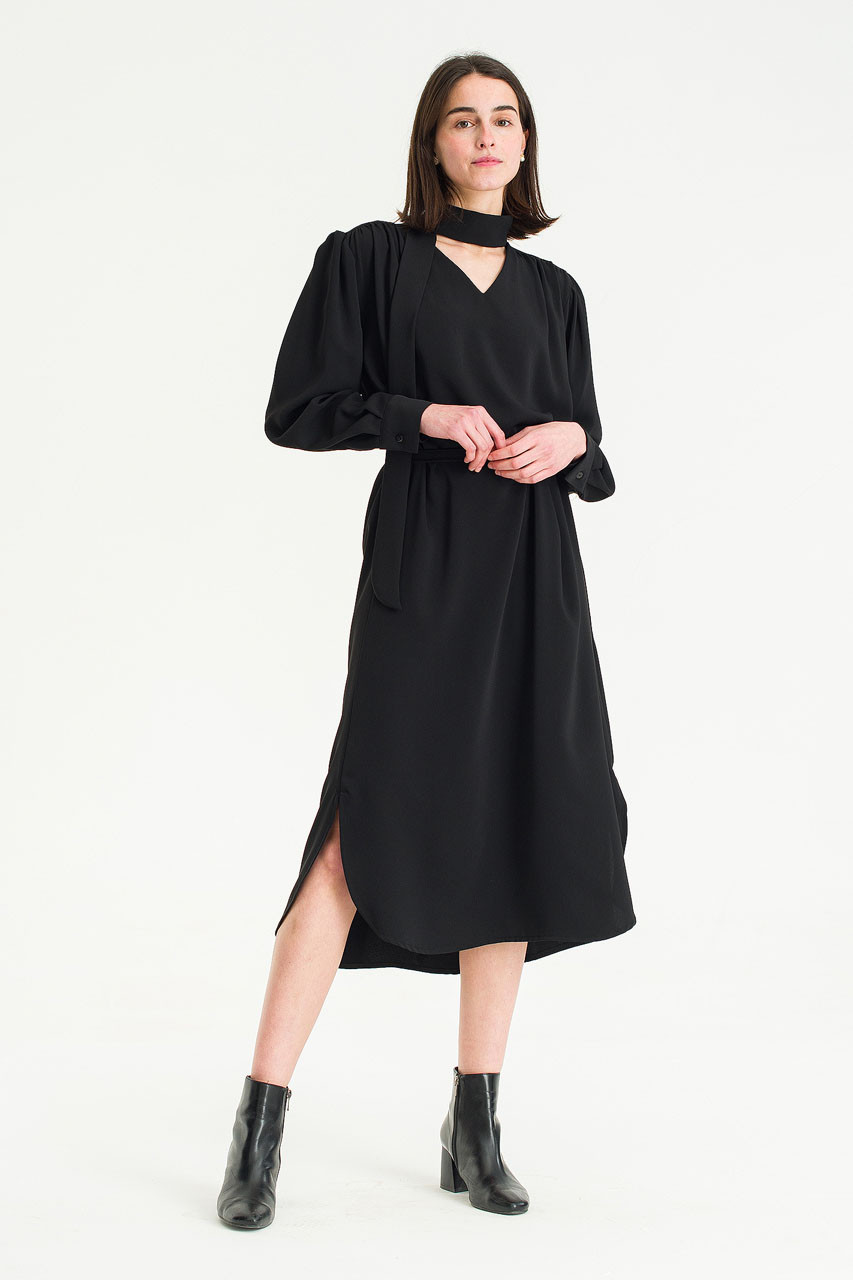 ワンピース laubeblanc double-belted melange dress Double-belted Melange Dress – L'AUBE BLANC