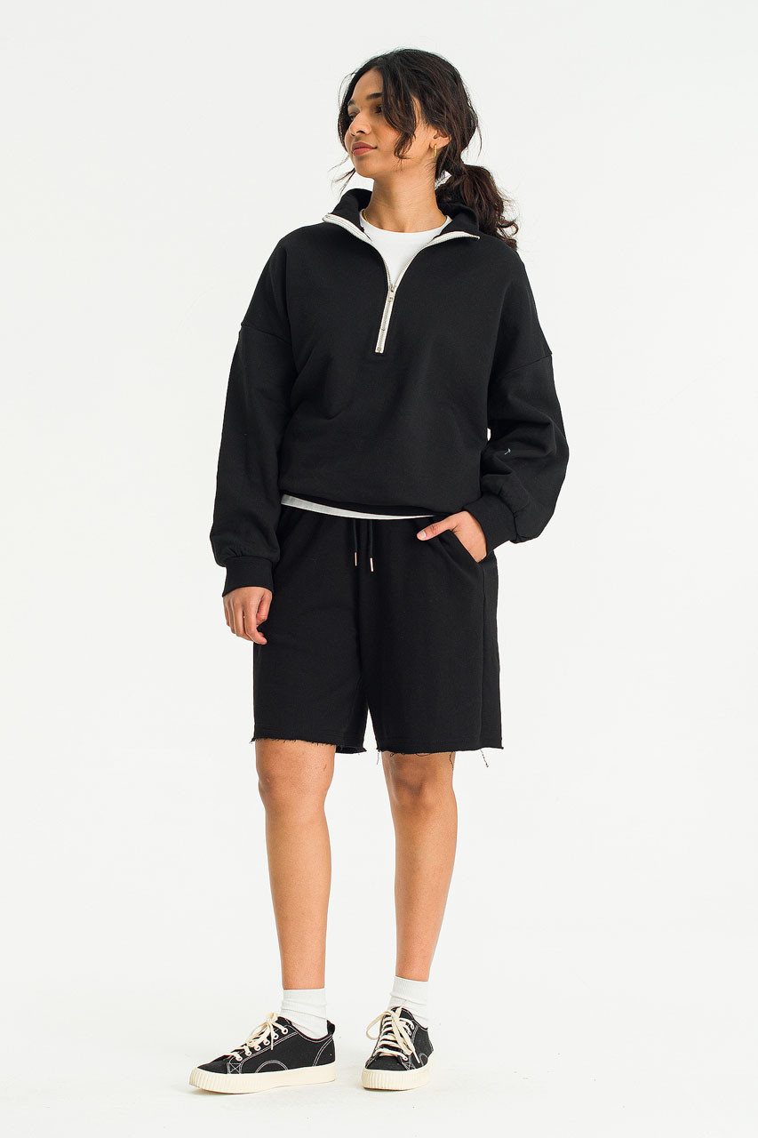 Rita Zip Up Sweat, Black