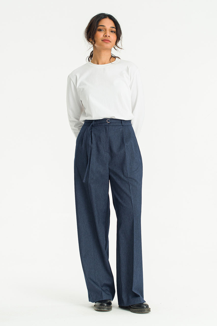 Paloma Belted Pants, Deep Blue