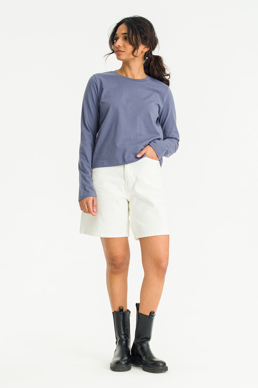 Jinan Denim Shorts, Ivory