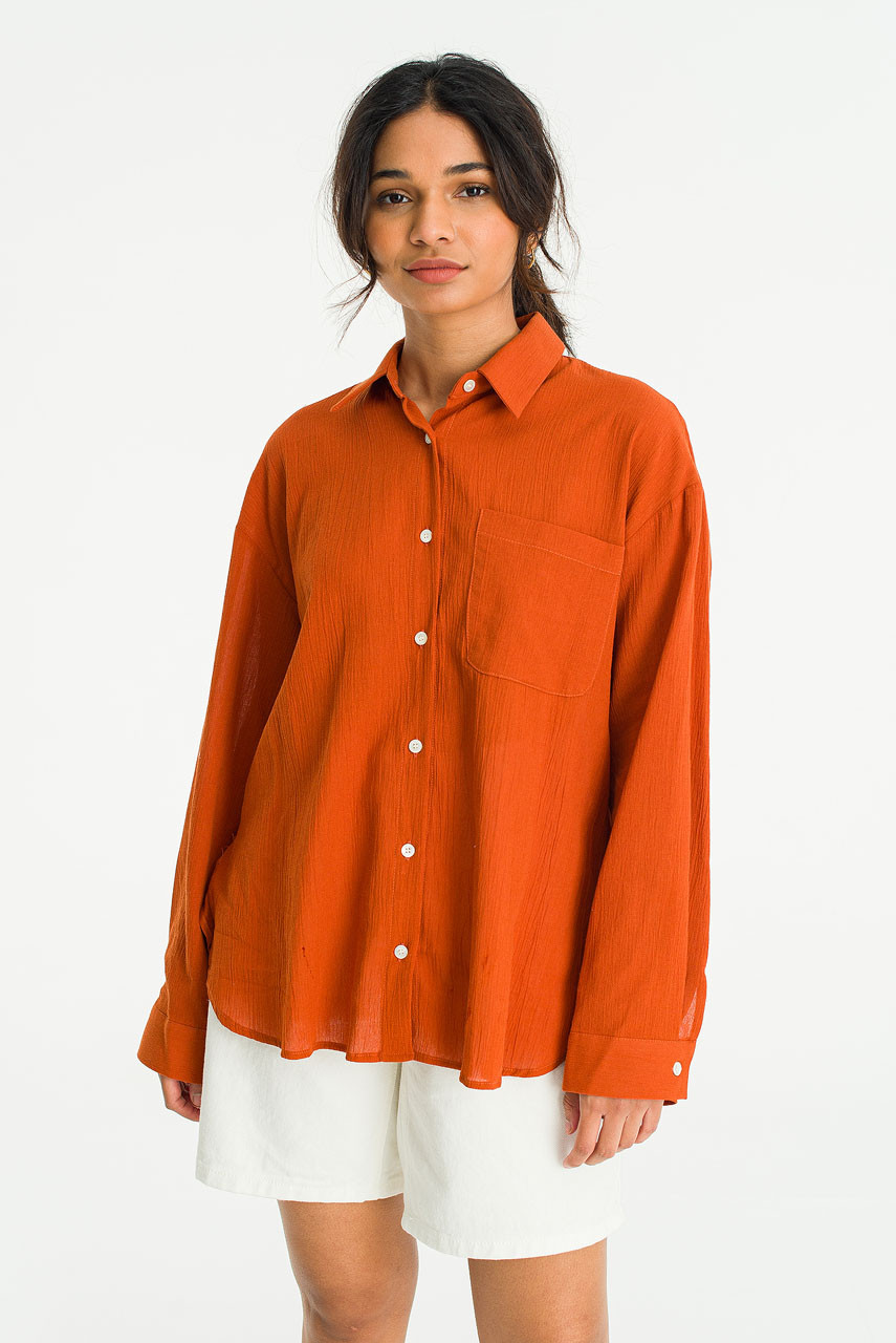 Soi One Pocket Shirt, Orange