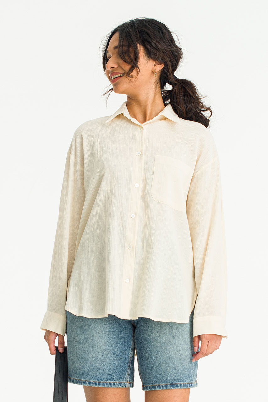 Soi One Pocket Shirt, Cream