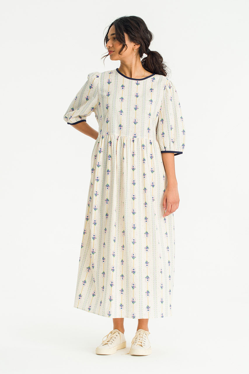 Hana Rose printed dress, Navy