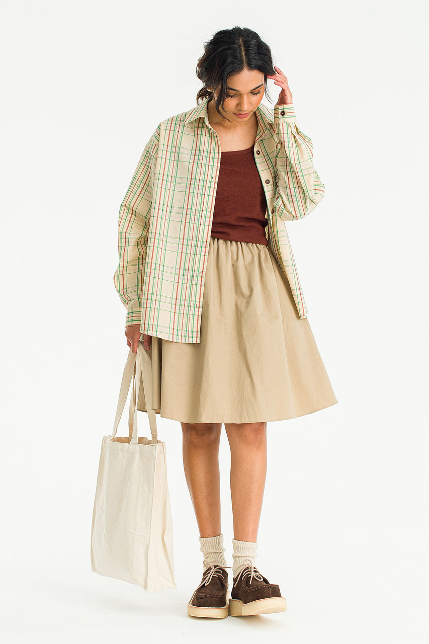 Bianca Check Shirt, Beige