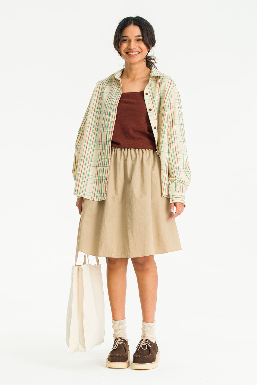 Bianca Check Shirt, Beige