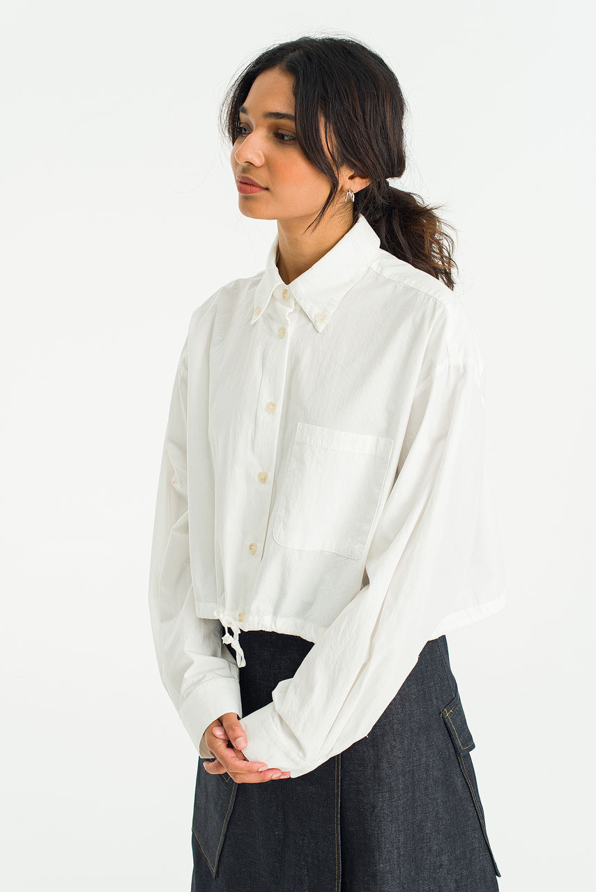 Giorgia Crop Shirt, White