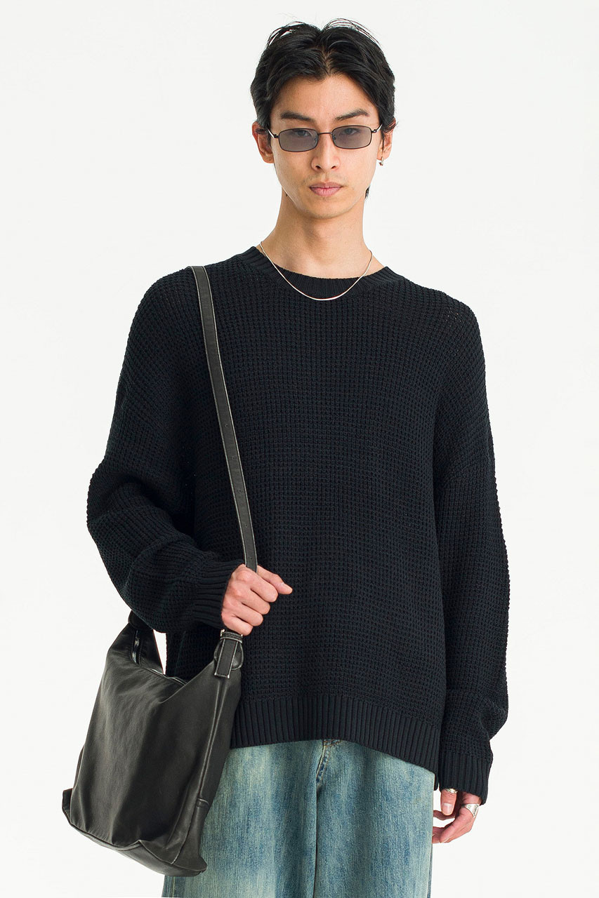 Menswear | Lightweight Hachi Knit, Black