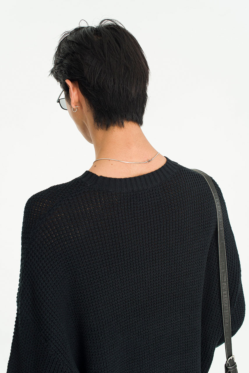 Menswear | Lightweight Hachi Knit, Black