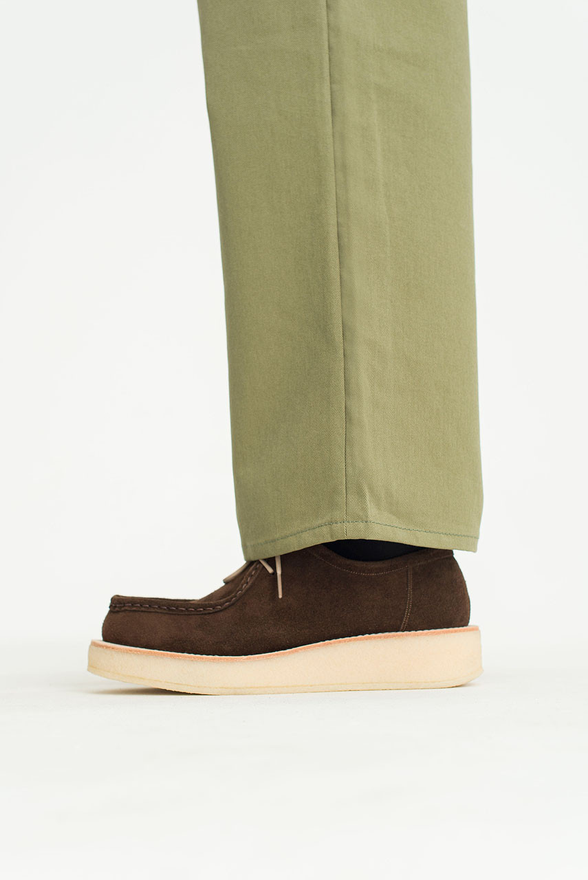 Menswear | Structured Twill Pants, Pea Green