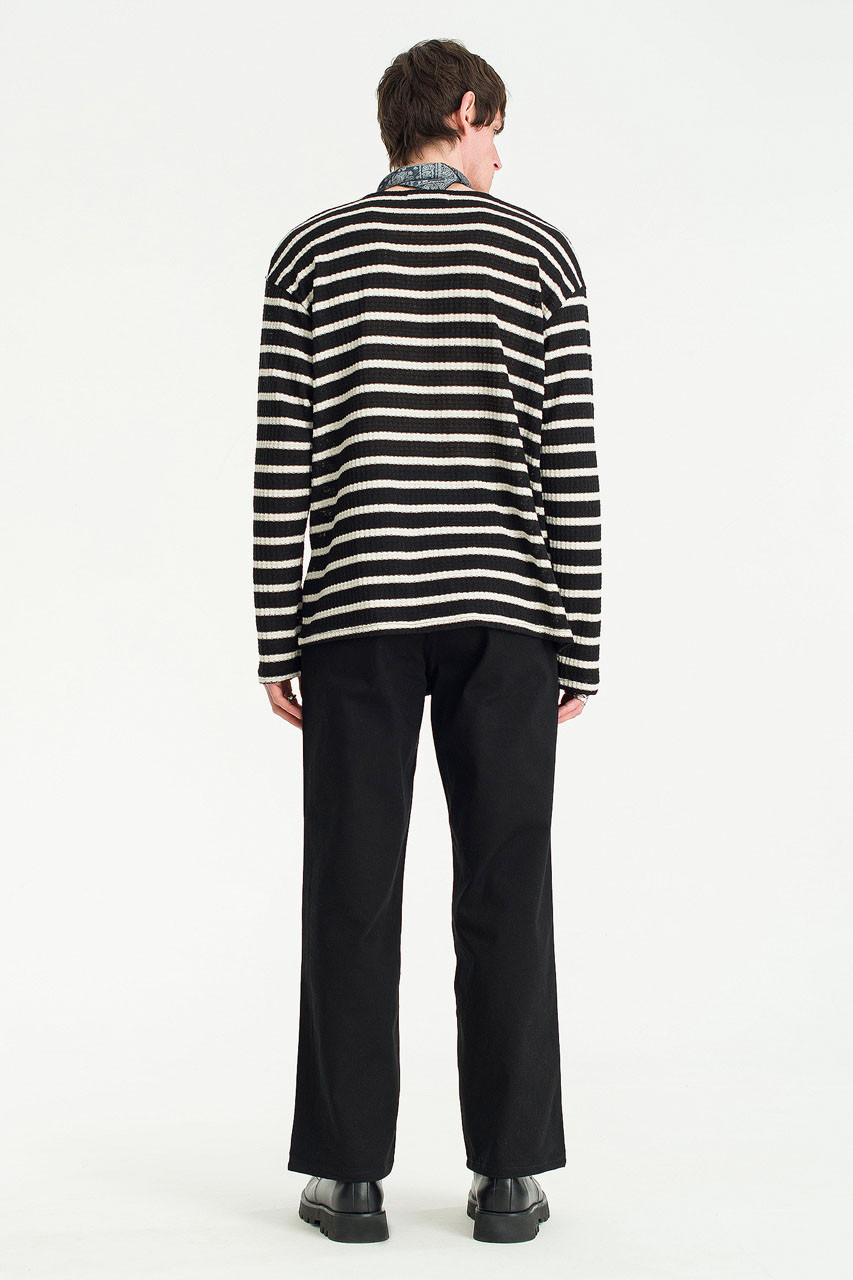 Menswear | Structured Twill Pants, Black