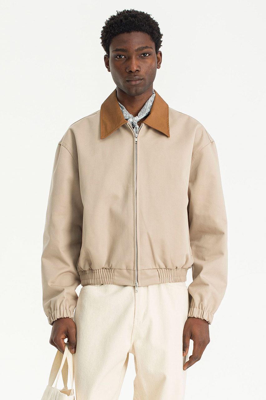 Menswear | Two-Tone Field Jacket, Beige