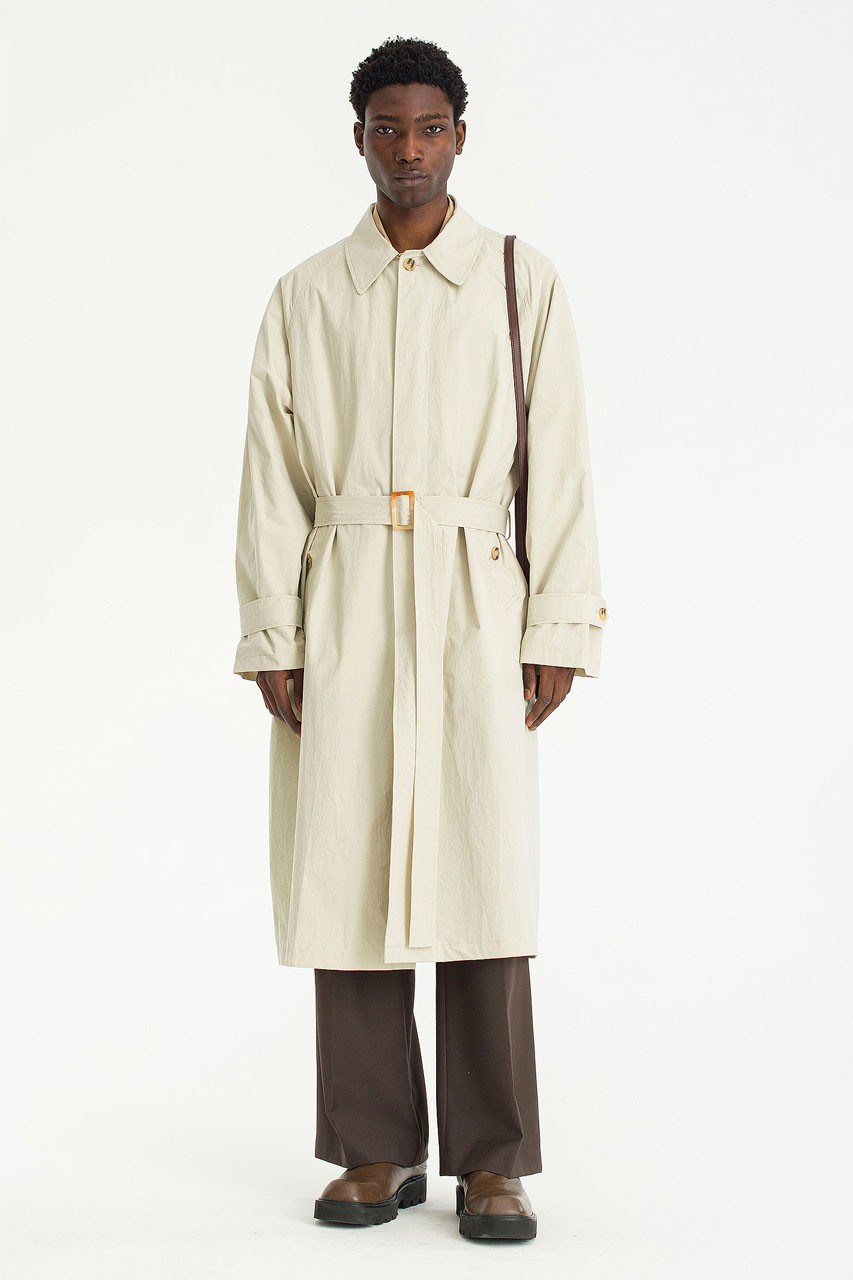 Menswear | Belted Trench Coat, Ivory