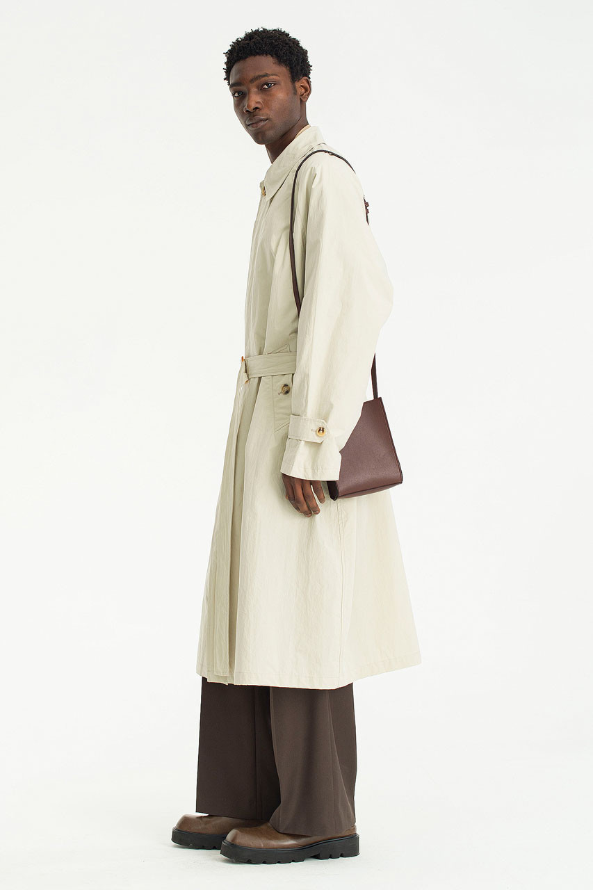 Menswear | Belted Trench Coat, Ivory