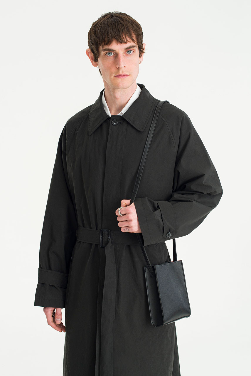 Menswear | Belted Trench Coat, Black