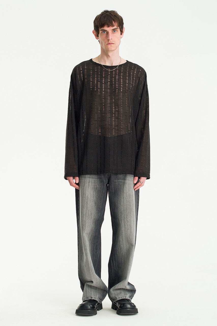 Menswear | Sheer Knit, Black