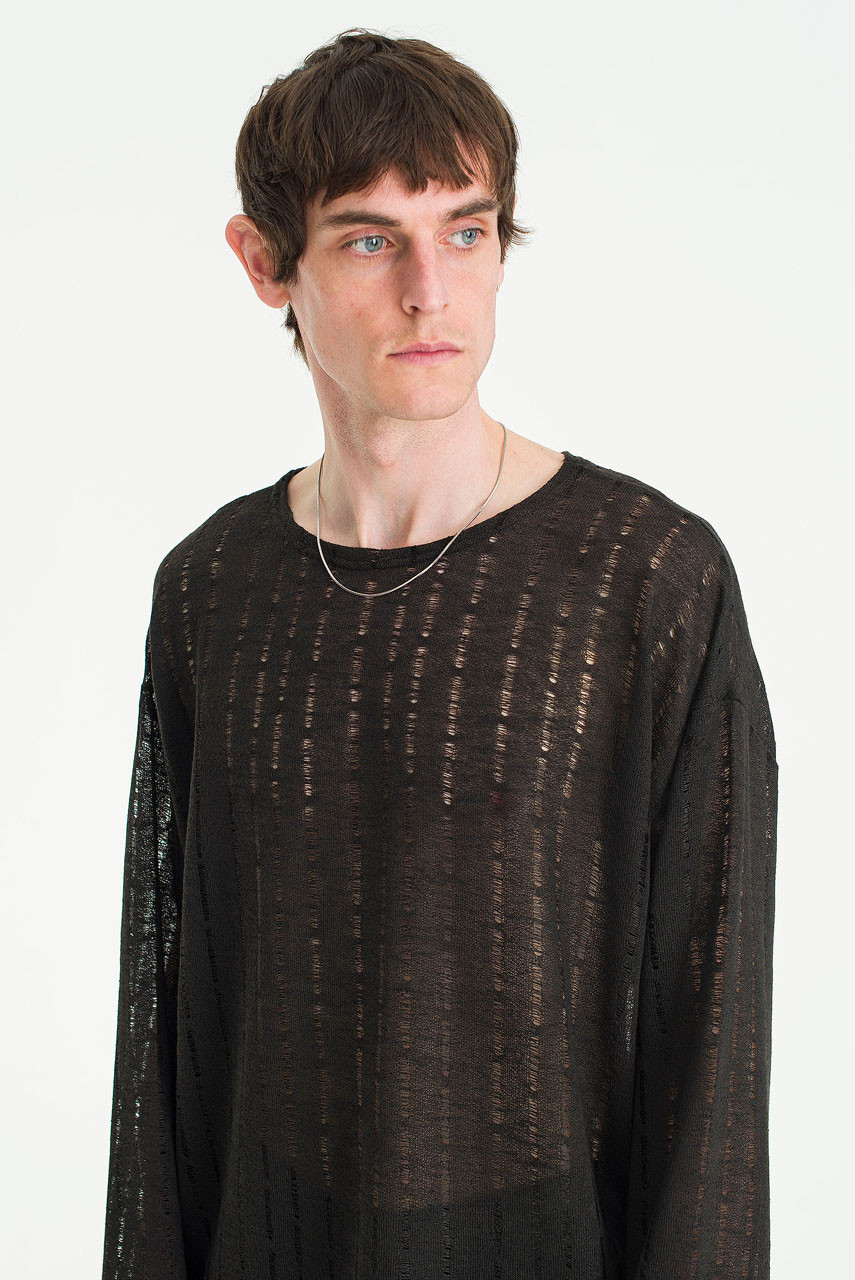 Menswear | Sheer Knit, Black