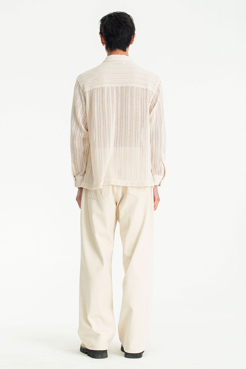 Menswear | Crochet Shirt, Ivory