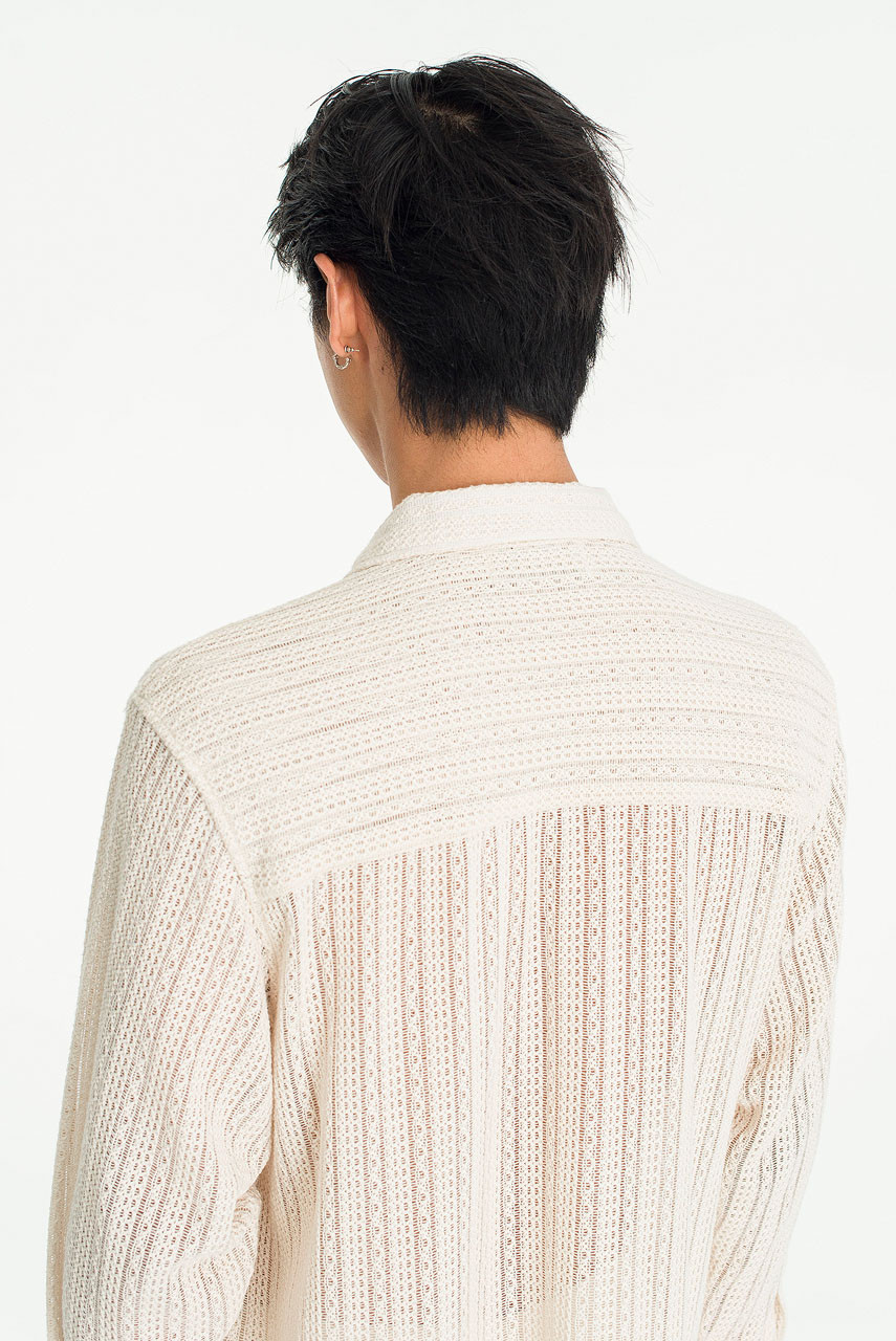 Menswear | Crochet Shirt, Ivory