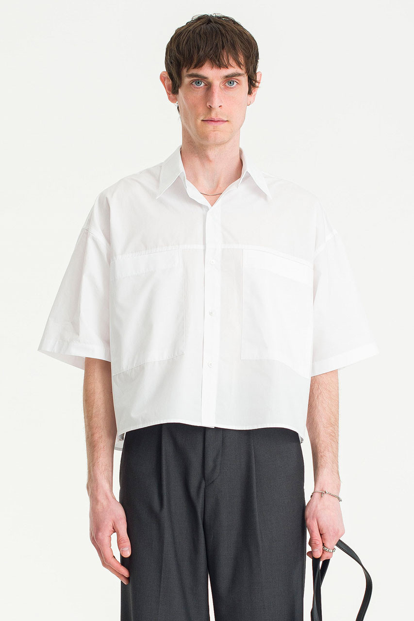 Menswear | Crop Office Shirt, White