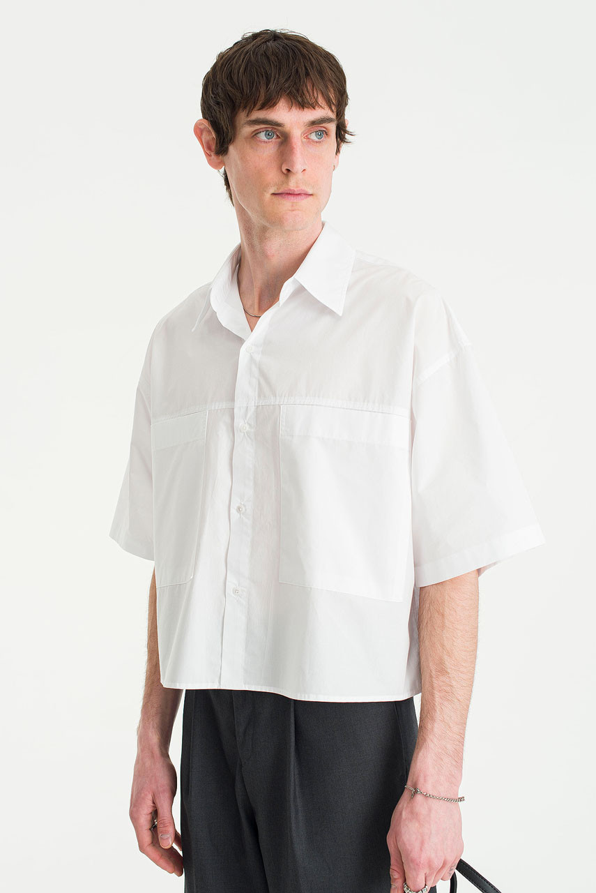 Menswear | Crop Office Shirt, White