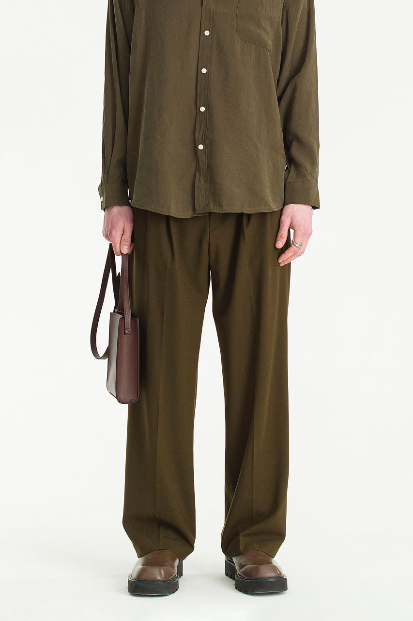 Menswear | Dense Slacks, Olive