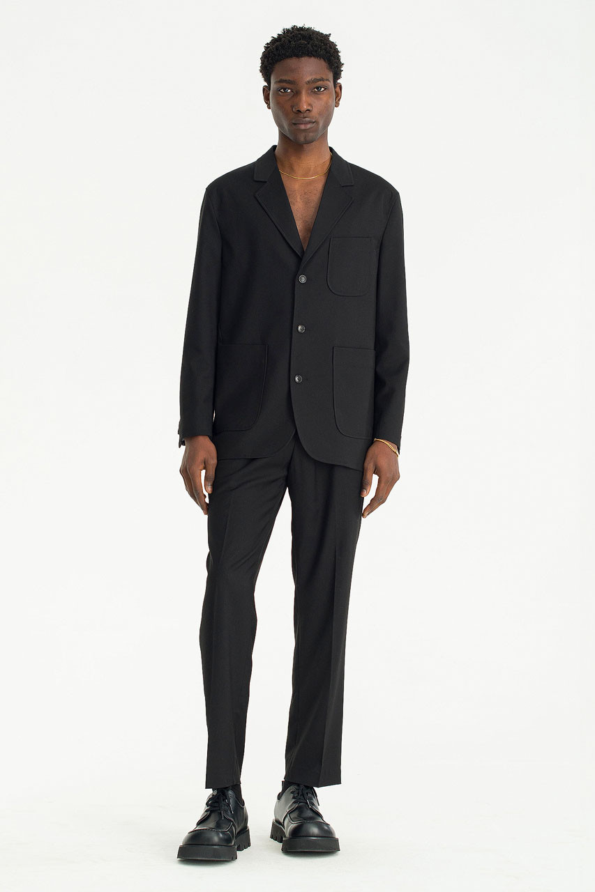 Menswear | Single Breasted Suit Jacket, Black