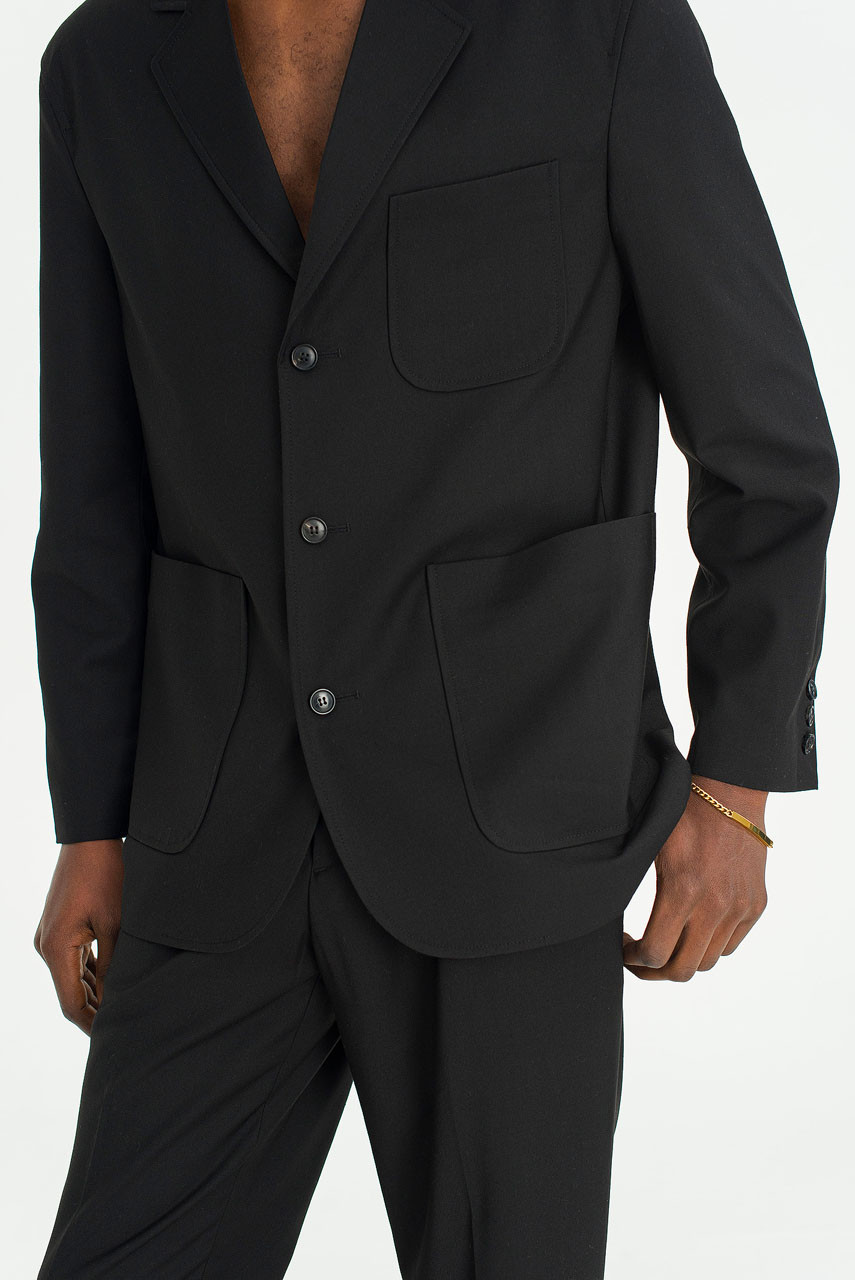 Menswear | Single Breasted Suit Jacket, Black