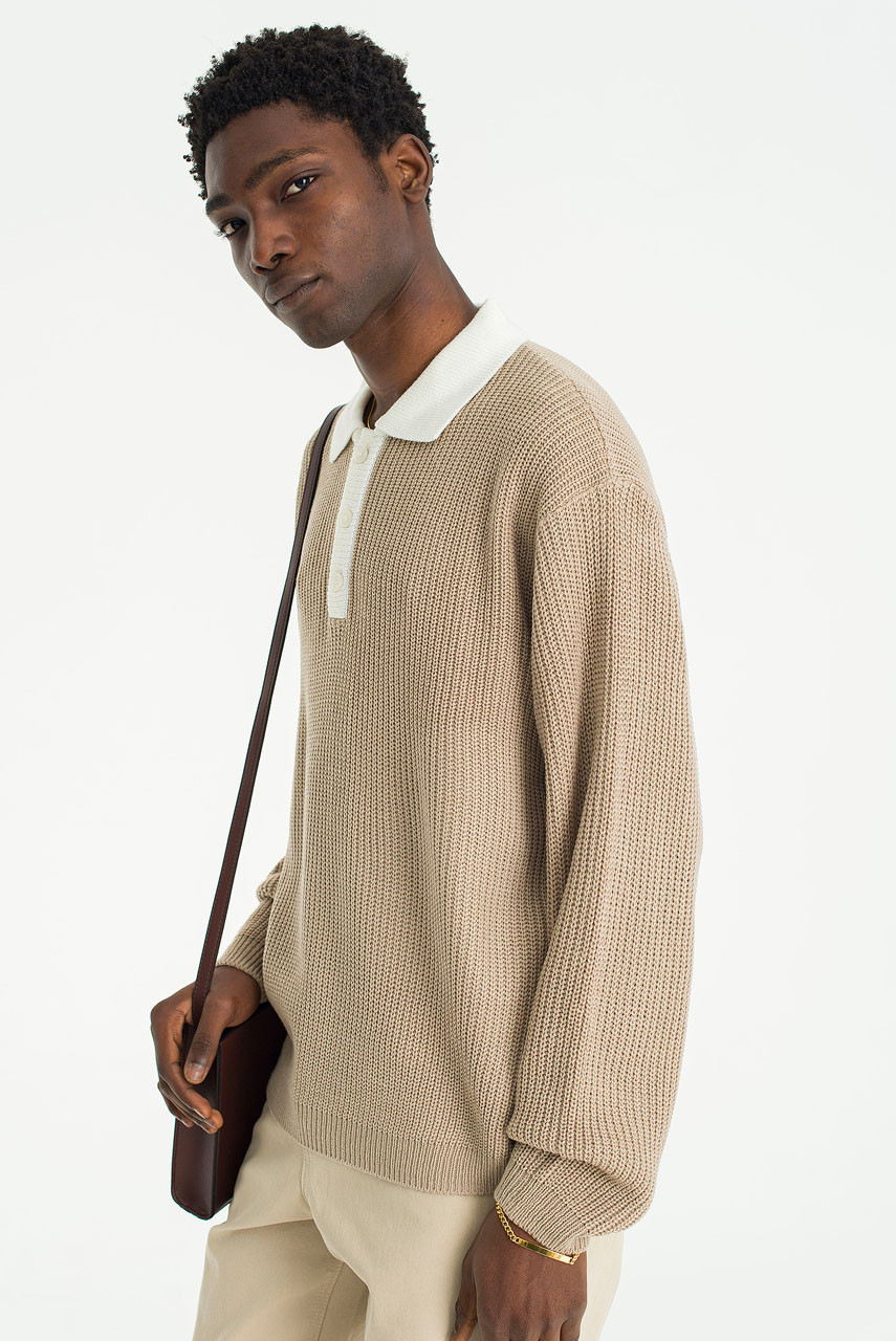 Menswear | Hachi Rugby Knit, Beige/Ivory