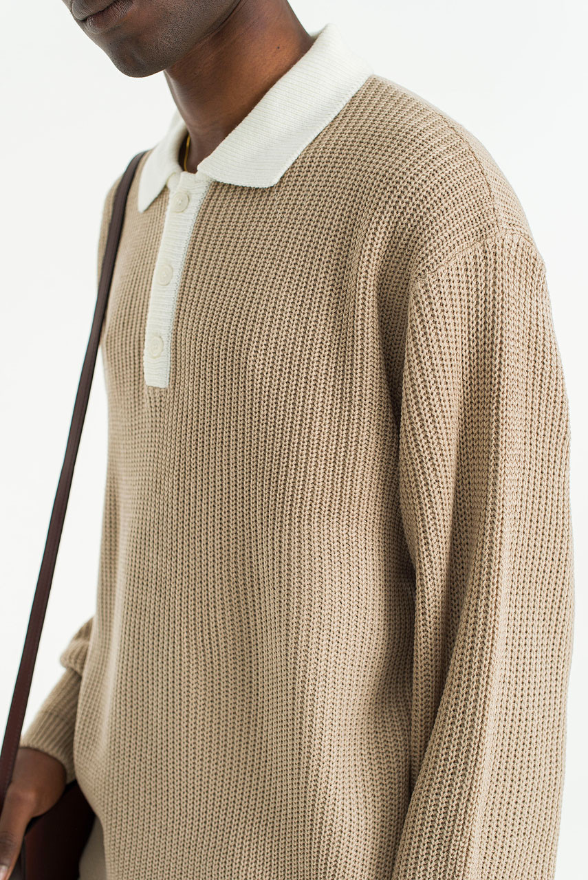 Menswear | Hachi Rugby Knit, Beige/Ivory