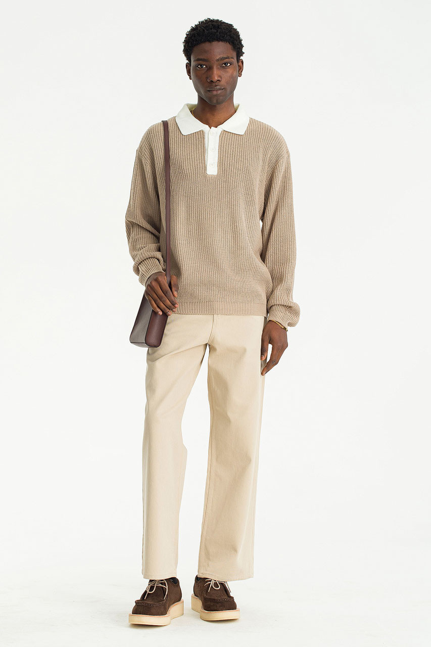 Menswear | Hachi Rugby Knit, Beige/Ivory