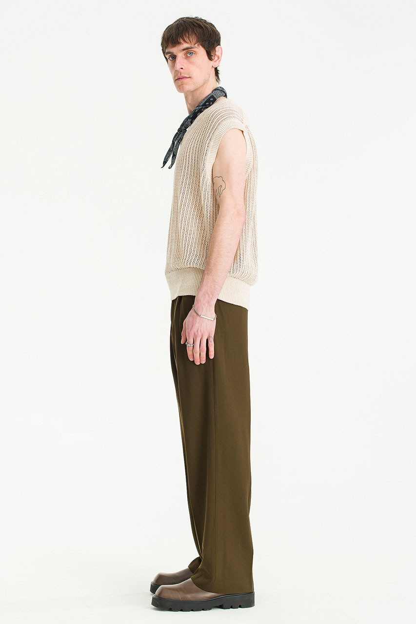 Menswear | Loose Knit Vest, Ivory