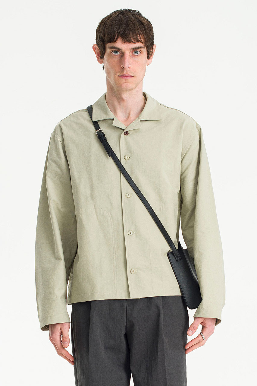 Menswear | Kaito Overshirt, Sage Grey