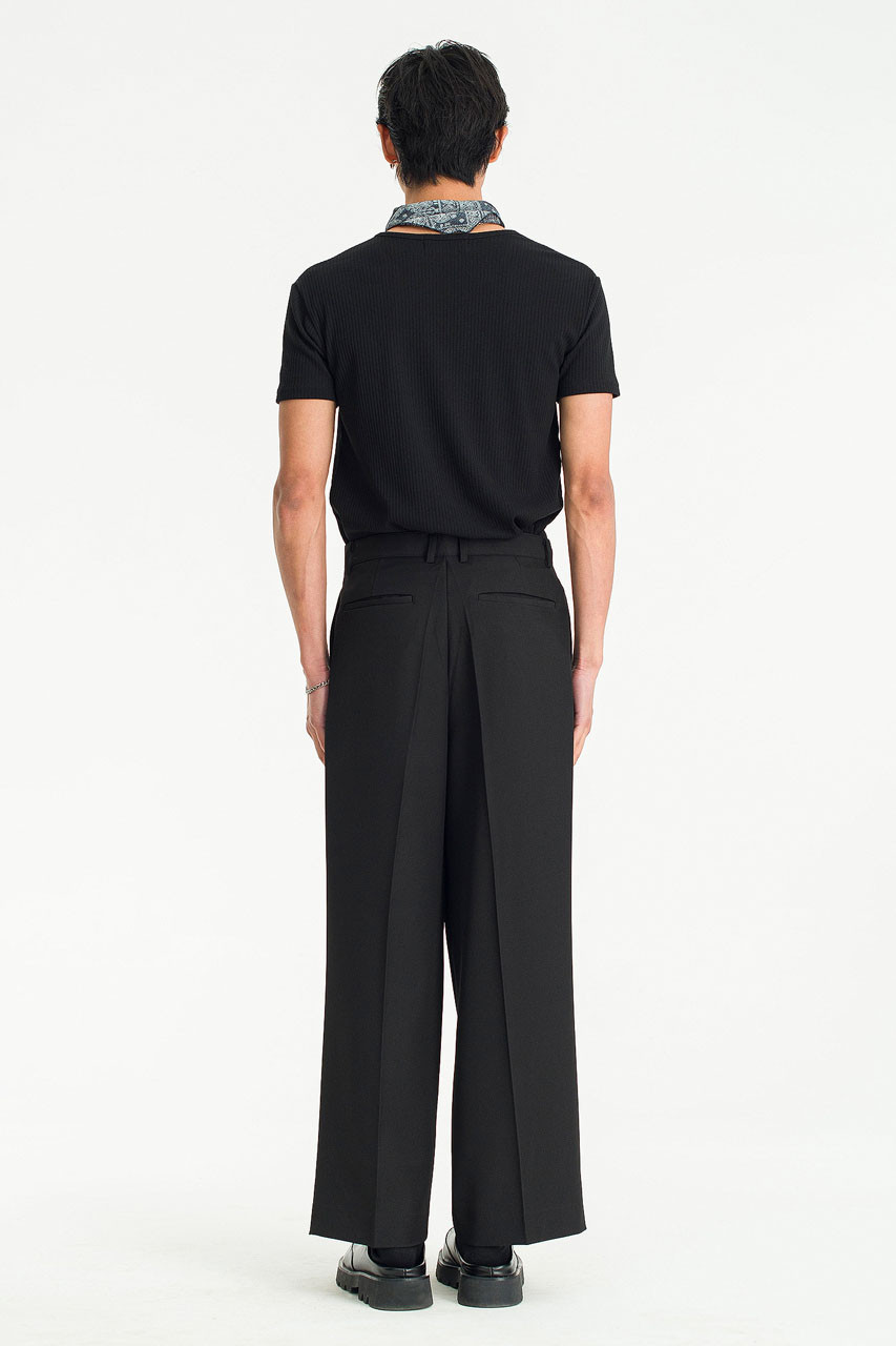 Menswear | Wide-Cut Suit Pants, Black