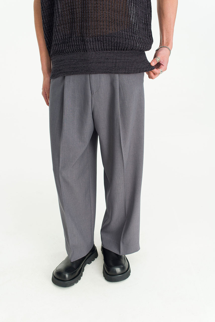 Menswear | Wide-Cut Suit Pants, Charcoal