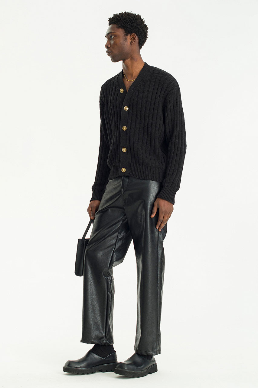Menswear | Cropped Cardigan, Black