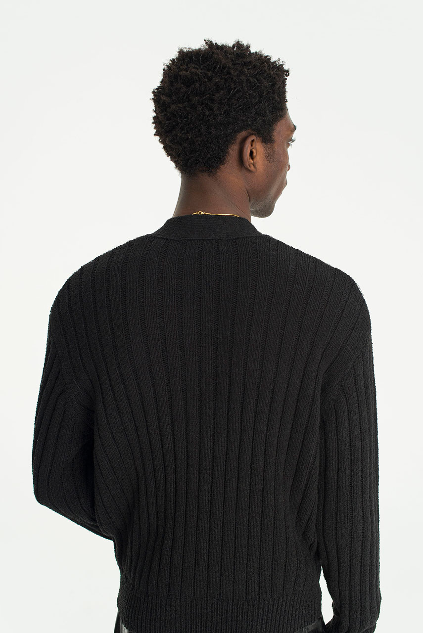 Menswear | Cropped Cardigan, Black