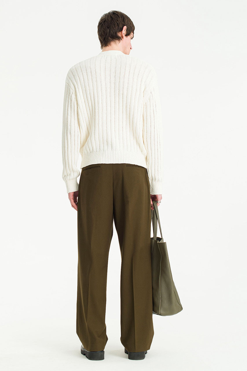 Menswear | Cropped Cardigan, Ivory