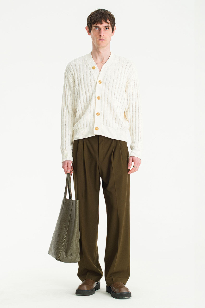 Menswear | Cropped Cardigan, Ivory