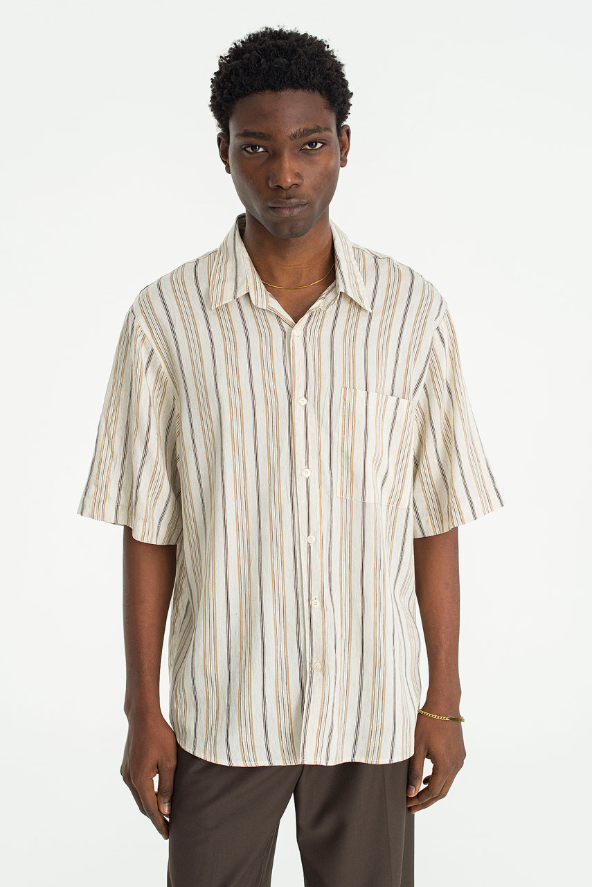 Menswear | Ricky Mixed Stripe Shirt, Ivory