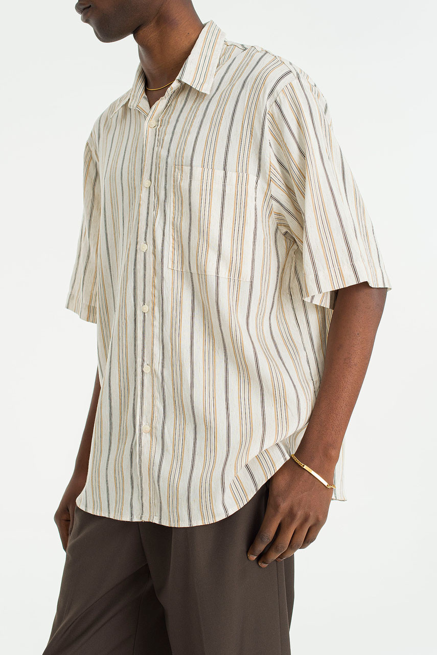 Menswear | Ricky Mixed Stripe Shirt, Ivory