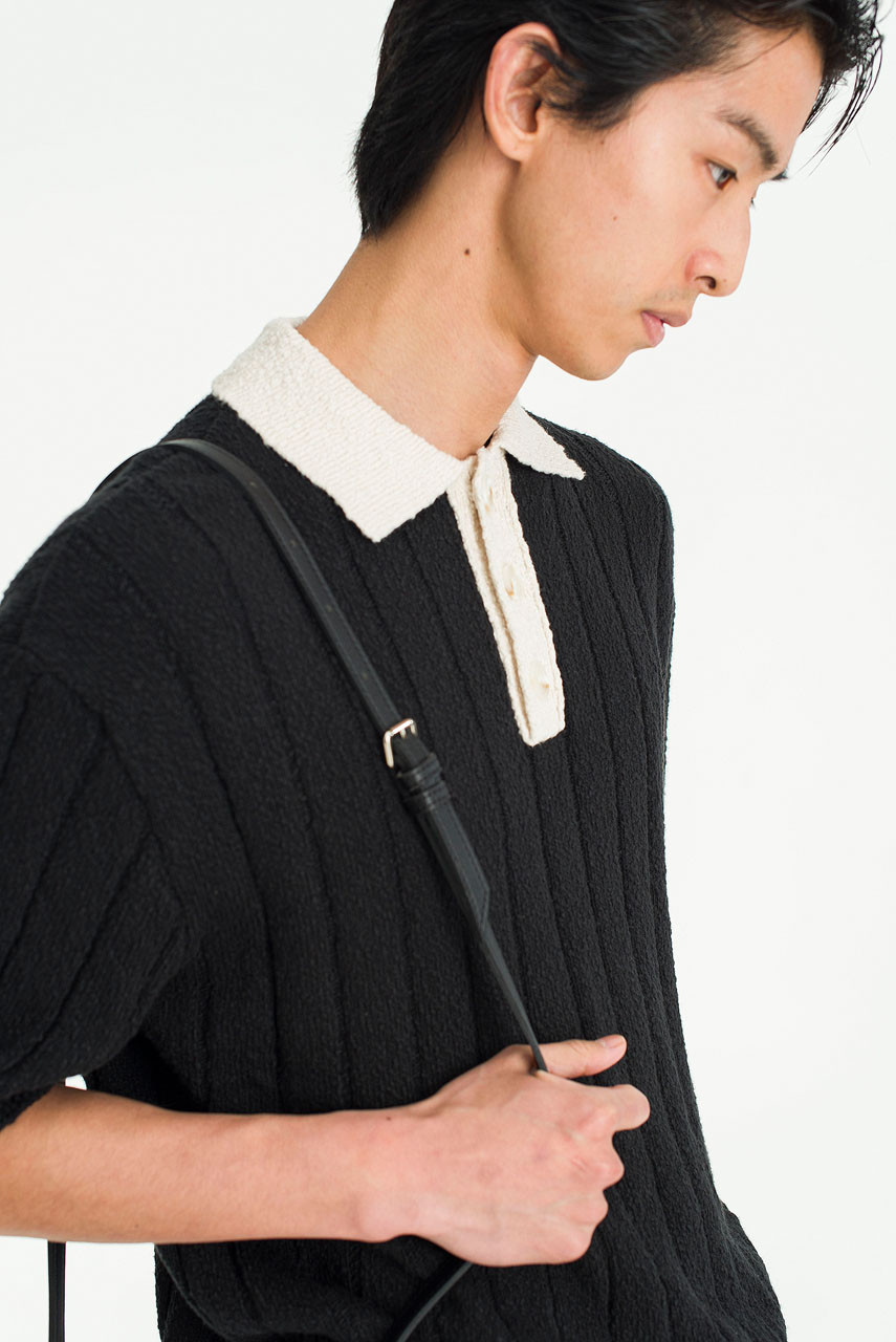 Menswear | Pilled Rugby Polo, Black