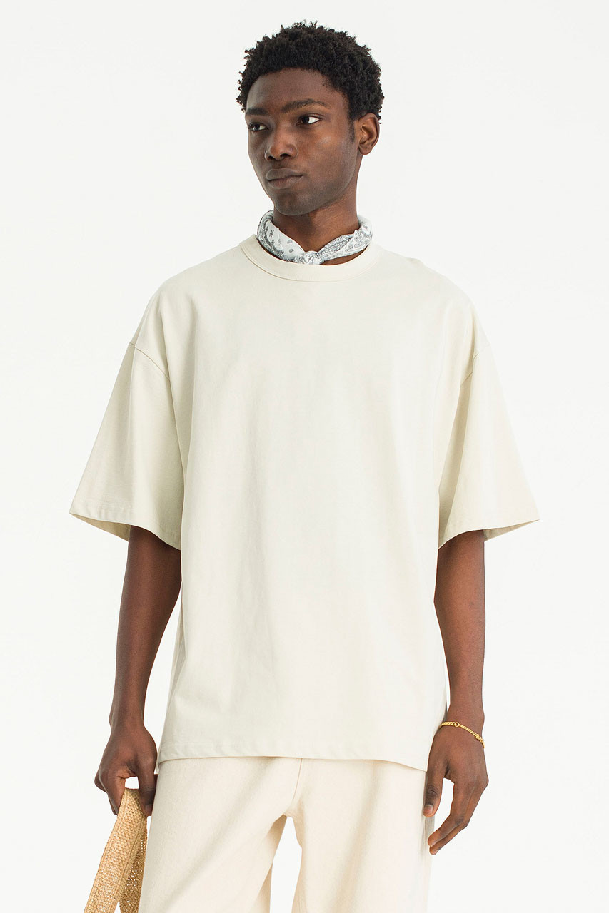 Menswear | Heavy Boxy Tee, Beige