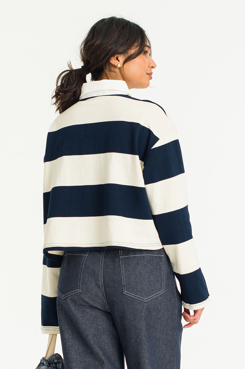 Cropped Rugby Sweat, Ivory