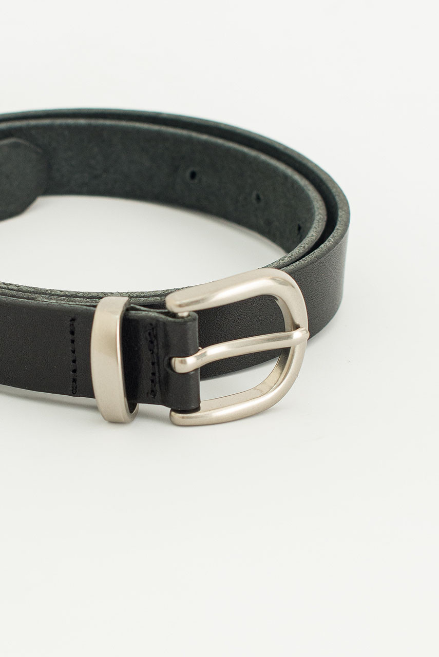 Florence Metal Loop Belt, Black