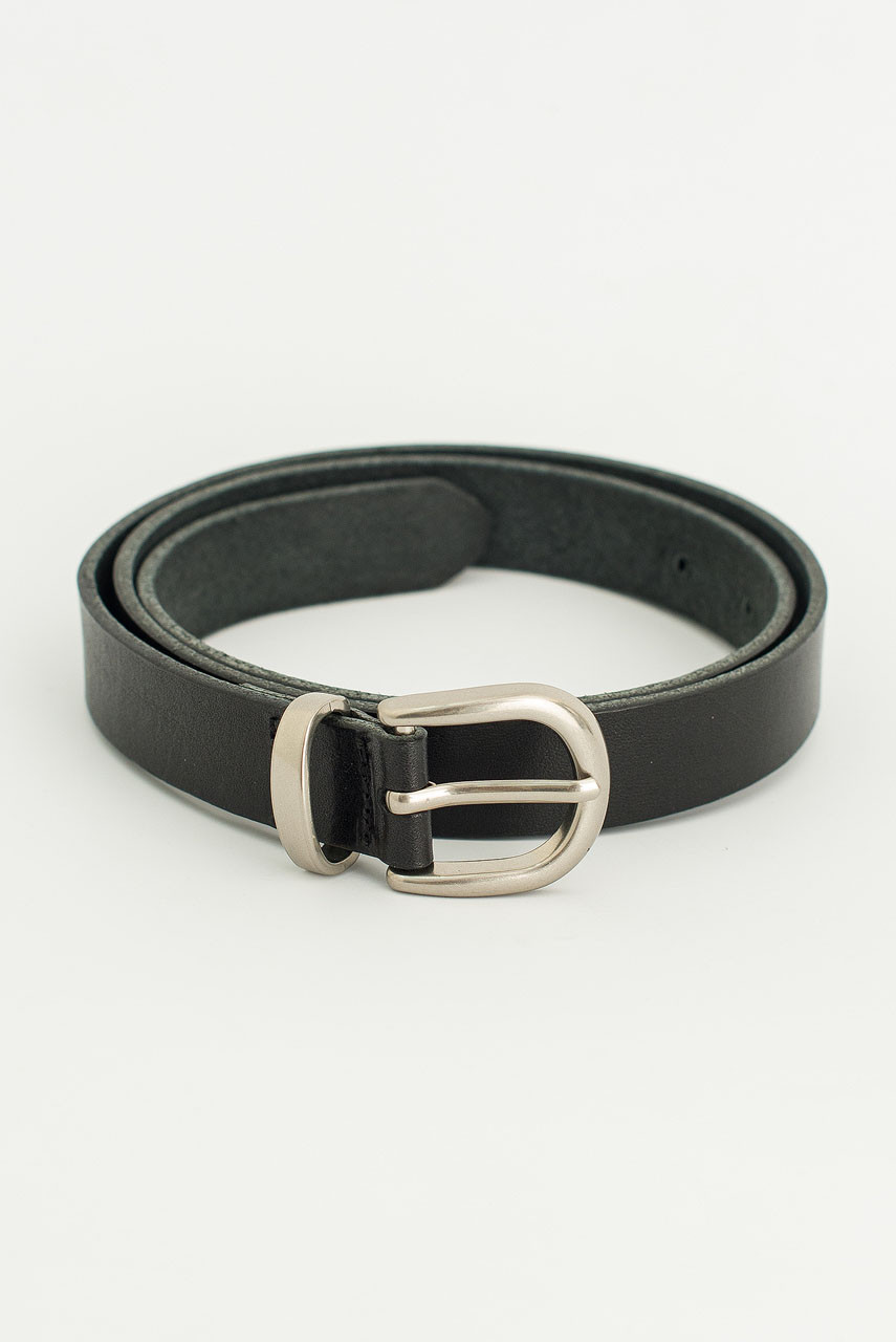 Florence Metal Loop Belt, Black