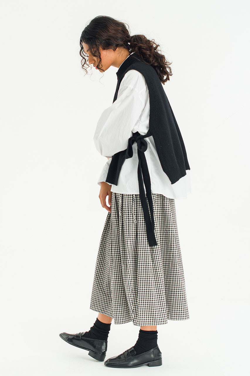 トップス bibiy Bibiy DONNA RIBBON VEST Breezy Linen Single Button Wrap Vest - Beige – 2EROS