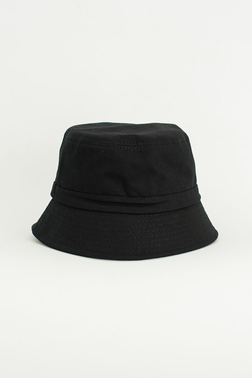 Cotton Twill Bucket Hat, Black