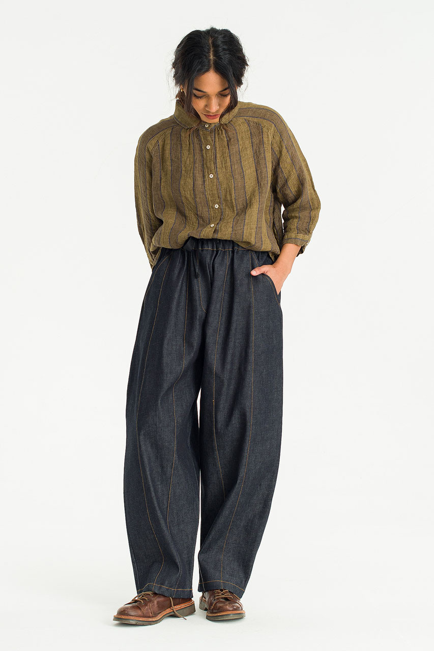 Masuyo Balloon Denim Pants, Indigo